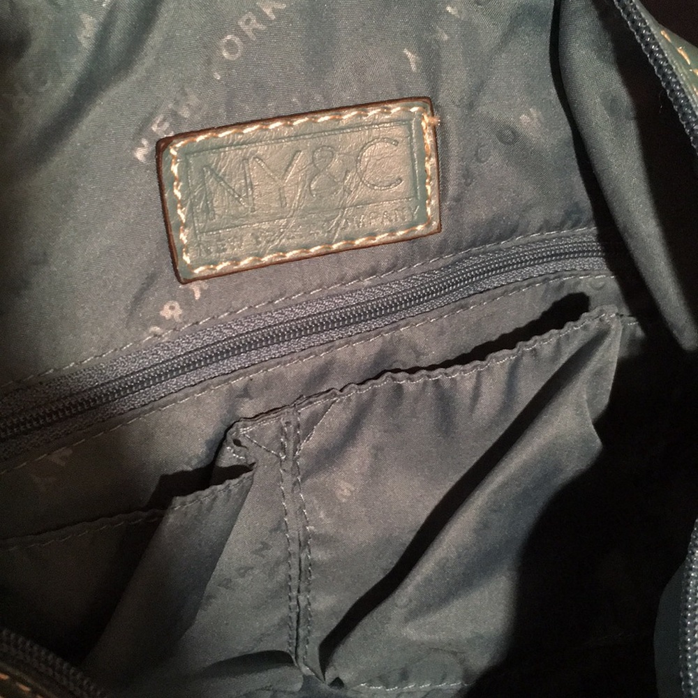 NWT NYCO teal handbag with ruffle detail - Picture 4 of 4
